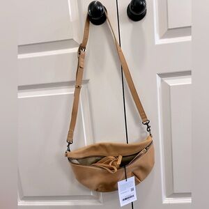 Able Cognac Leather Berkeley Belt Bag and leather card wallet - barely used